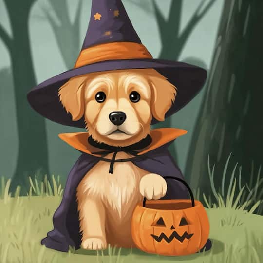 11" x 11" Trick or Treat Dog Canvas Painting Kit by Craft Smart®